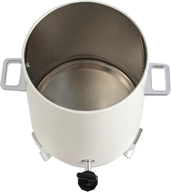 Coffee Urn with Fuel Holder 3.5 Gal/13L, Stainless Steel Beverage Dispenser Hot Drink Dispenser with Stand, Tea Water Coffee Chafer Urn for Parties Buffet Catering Commercial Home (Silver, White)