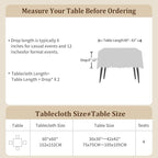 Laolitou Square Table Cloth Linen Waterproof Textured Light Blue Tablecloth, Washable Wrinkle Free Spill Proof Fabric Tablecloths for Dining Table Farmhouse Kitchen Holiday, 60x60 Inch