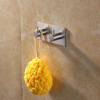 Self Adhesive Stainless Steel Hooks, Wall Mounted Heavy Duty Hanger, Key Rack Towel Hooks for Bathroom, Living Room, Kitchen (2 Hooks)