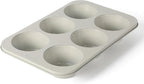 Martha Stewart Gallen 6 Cup Nonstick Carbon Steel Muffin/Cupcake Pan - Cool Grey