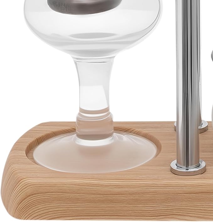 Balance Siphon Coffee Maker Belgian Royal Vintage Coffee Maker Retro Gravity Coffee Machine 13.53 OZ Vacuum Coffee Makers Brewing System for Commercial and Domestic Use (Silver)