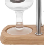 Balance Siphon Coffee Maker Belgian Royal Vintage Coffee Maker Retro Gravity Coffee Machine 13.53 OZ Vacuum Coffee Makers Brewing System for Commercial and Domestic Use (Silver)