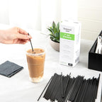 Restaurantware Restpresso 7 Inch Cocktail Stirrers 5000 Disposable Cocktail Stirrers - Premium Odorless Black Plastic Stirrers For Coffee For Hot And Cold Drinks For Bars Or Offices