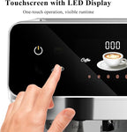 Cappuccino Machine Dual Boiler, Espresso Machines Dual Boiler 20Bar with Touchscreen, Automatic Milk Frother Compact Cappuccino Expresso Maker For For Home, Office