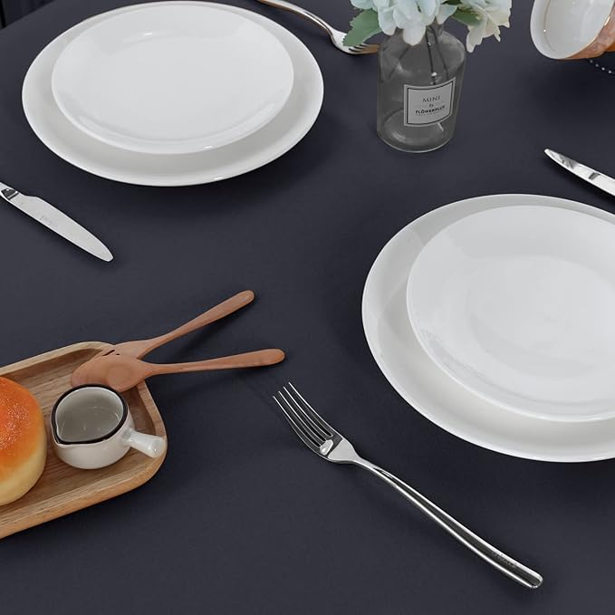 sancua 2 Pack Dark Grey Tablecloth 60 x 84 Inch, Rectangle 4 Feet Table Cloth - Stain and Wrinkle Resistant Washable Polyester Table Cover for Dining Tables, Buffet Parties and Camping