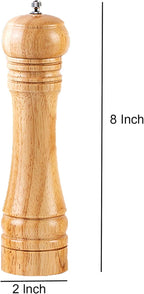 Wooden Pepper Grinder Pepper Mill Kit Manual Mills Solid with Strong Adjustable Ceramic Grinders for Grinding Spices, Cumin, Sesame, Paprika,