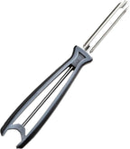 Linden Sweden Soft Grip Peeler - Gray | Rust Resistant Vegetable Peeler with Ergonomic Handle for Safety and Control | Dishwasher Safe Potato Peelers For Kitchen Made In Sweden | 9"L x 2.5"W | 6.5”