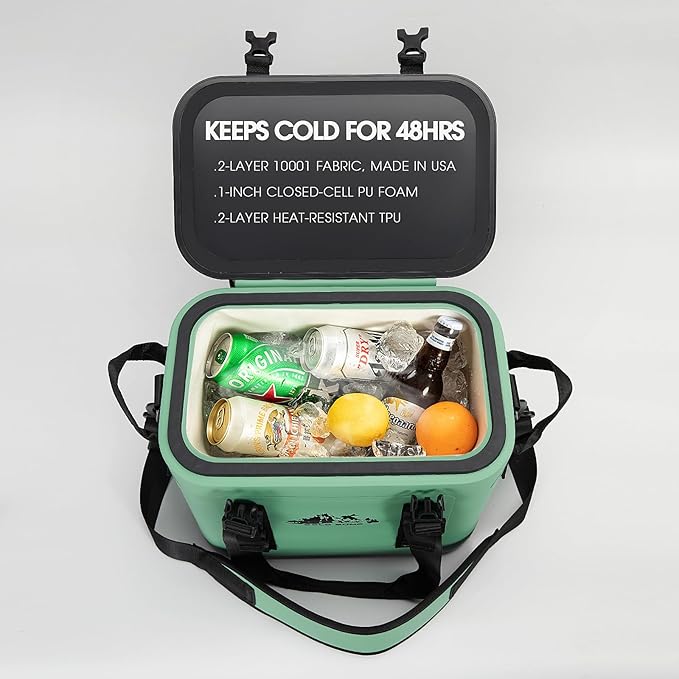 Magnetic Backpack Cooler Bag, Cold Retention Soft Coolers 30 Can Insulated Soft Sided Cooler with Waterproof Bag