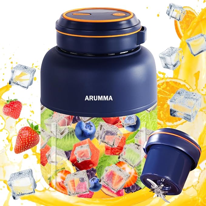 Portable Smoothie Blender for Smoothies & Shakes 43oz 1300ML USB Charging Cordless Powerful Blades Blending Portable Juice Cup Blender for Small Ice Fruit Vegetable Crush Kitchen Gym Outdoor