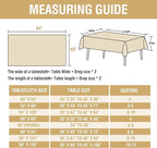 H.VERSAILTEX Linen Table Cloths Rectangle 60 x 84 Inch Premium Tablecloth Spill-Proof Waterproof Table Cover for Dining Buffet Feature Extra Soft and Thick Fabric Wrinkle Free, Natural