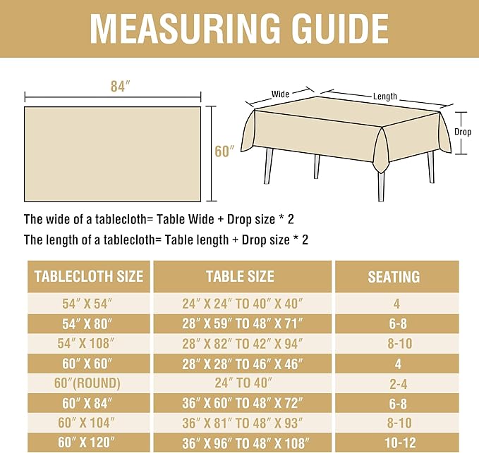 H.VERSAILTEX Linen Table Cloths Rectangle 60 x 84 Inch Premium Tablecloth Spill-Proof Waterproof Table Cover for Dining Buffet Feature Extra Soft and Thick Fabric Wrinkle Free, Sage