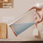 Multi Size - 5 Pack Glass Jars with Bamboo Lids, Glass Pantry Storage Containers with Airtight Lids, Round Air Tigh Food Storage Canisters for Cereal, Pasta, Flour, Sugar, Best for Kitchen Organizer