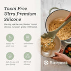 Starpack 'Like a Boss' XL Premium Silicone Cooking Utensils Set (6 Pcs) - Heat Resistant Kitchen Utensils 600°F - Non-Stick Silicone Utensil Set - Large Kitchen Utensils Set for Cooking & Serving