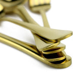 30-Piece 18/0 Stainless Steel Classical Flatware Set, Mirror Polishing Gold, Service for 6