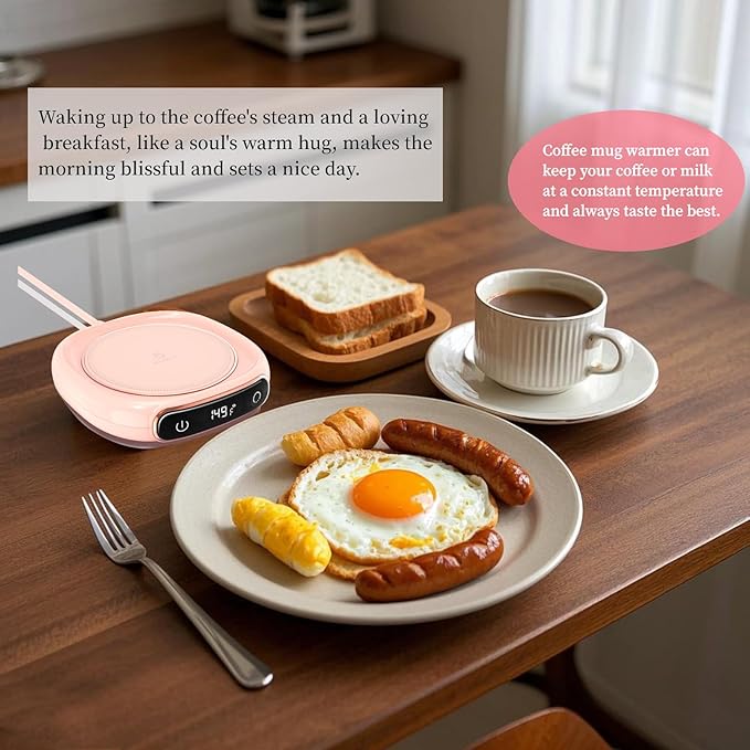 Coffee Mug Warmer for Desk,Multi-Purpose Cup Warmer for All Bottles&Cups,Fast Heating Mug Warmer for Tea &Coffee with 3 Temp Settings,Portable Bottle Warmer for Breastmilk,8 Hours Auto Shut Off,Green