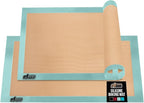 GORILLA GRIP Reusable Nonstick Silicone Baking Mat, 2 Pack, 16.5x11.87, BPA-Free Oven Safe Food Liner, For Cookie Sheets, No Mess Easy Clean Pastry Mats, Kitchen Essential, Half Sheet Size, Mint