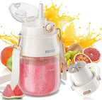 Portable Blender, Prasky Personal Blenders for Shakes and Smoothies with 27oz Cup, Lid and Shoulder Strap,Type-C USB Rechargeable, Personal Size Blenders BPA-free for Gym/Travel/Kitchen (Ivory White)