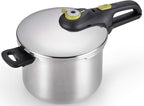 T-fal Ultimate Stainless Steel Pressure Cooker 6.3 Quart, Induction Compatible, Secure Locking Lid, Safe & Easy to Use, Cookware, Pots and Pans, Kitchen, Dishwasher Safe, Silver