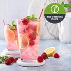 PAMI 1000 Pack Disposable 7 Inch Plastic Coffee Stirrers Straws Red Cocktail Straws for Hot and Cold Drinks