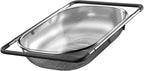 Over the Sink Colander - Strainers and Colanders - Sink Strainer Basket - Expandable Fine Mesh Strainer with Rubber Grip for Veggie, Fruits, Pasta, Home Kitchen Essentials (9.5W x 13.4-21.3L x 3.3H)