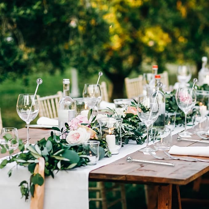 10 PCS DISCO BALL DRINK STIRRERS Glitter Drink Stirrers Lolipop Sticks Disposible for Last Disco disco bachelorette New Year’s Eve and wedding (silver)