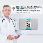 ComfiLife Anti Fatigue Floor Mat – 3/4 Inch Thick Kitchen Mats for Floor, Standing Desk Mat, Kitchen Rug – Comfort at Home, Office – Durable – Stain Resistant – Non-Slip Bottom (20" x 39", Silver)