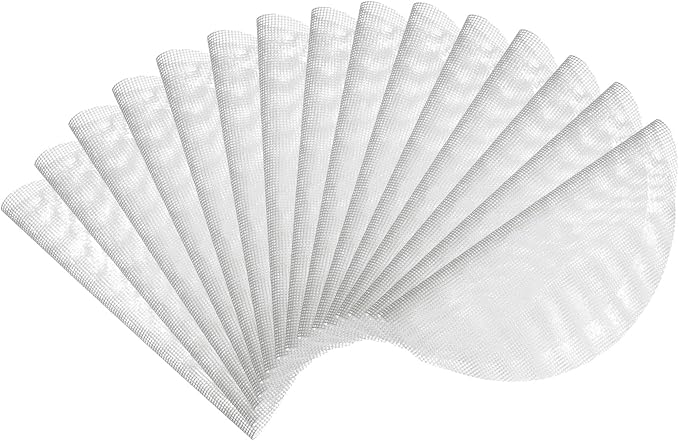 uxcell 15pcs Silicone Steamer Liners, 11" Bamboo Steamer Liner Non-Stick Silicone Air Fryer Steamer Liners for Buns Dumplings Pastry Baking White