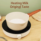 2 Quart Nonstick Sauce Pan with Lid, Small Sauce Pots for Cooking with Pour Spout, Small Induction Pot with Handle for Stove, Induction, Gas, Non Toxic, PFOA Free (Beige, 1 PCS)
