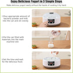Probiotic Yogurt Maker 36 Hour with Adjustable Temperature & Time Control,Automatic Yogurt Maker Machine with LCD Display,Multi-Function Yogurt Machine for Home Use (mechanical version)