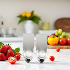 2.8 * 1 Stainless Steel Strawberry Huller Fruit Stem Remover Home Kitchen Tools for Cherry Tomato Strawberry, Silver 2PCS
