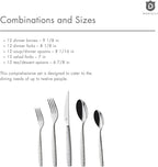 Engraved Silverware Set for 12 | 18/10 Stainless Steel Flatware with Mirror Finish and Engraved Handles | Heavy-Duty, Dishwasher Safe, Built to Last (60-Piece, Mezzano Engraved)