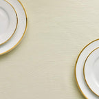 maxmill Jacquard Table Cloth Swirl Pattern Spillproof Wrinkle Resistant Heavy Weight Soft Tablecloth for Kitchen Dinning Tabletop Decoration Outdoor Picnic Rectangle 52 x 70 Inch Ivory