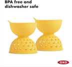 OXO Good Grips 2 Piece Silicone Egg Poaching Set, One Size, Yellow