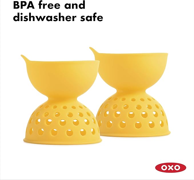 OXO Good Grips 2 Piece Silicone Egg Poaching Set, One Size, Yellow