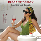 Gusto Nostro Crystal Wine Glasses Set of 4, 13.5 Oz Long Stem Modern Wine Glasses for White and Red Wine, Dishwasher Safe, Fancy, Elegant, Large and Tall Wine Glass for Wedding Christmas Anniversary