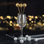 10 PCS DISCO BALL DRINK STIRRERS Glitter Drink Stirrers Lolipop Sticks Disposible for Last Disco disco bachelorette New Year’s Eve and wedding (silver)