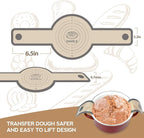 Silicone Bread Sling for Dutch Oven, Non-Stick & Easy to Clean Bread Baking Mat Set, 2 Pcs Reusable Bread Sling with Long Handle to Transfer Sourdough (Gray, 2PCS Round)