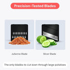 Fullstar Mandoline Slicer for Kitchen - Vegetable Chopper, Onion Potato Food Veggie Fruit Slicer and Cutter with Container, Kitchen Gadgets & Accessories, Home Essentials (6-in-1, White/Black)