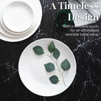 Vikko Dinner Plate, Set of 6 White Plates, Ceramic Dinner Plates Set, Stackable 11 Inch Extra Large Dinner Plates for Every Day and Special Occasion, Restaurant Style, Dishwasher Safe, Microwave Safe