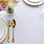 maxmill Jacquard Tablecloth Swirl Design Spillproof Wrinkle Free Heavy Weight Soft Table Cloth Decorative Fabric Table Cover for Outdoor and Indoor Use Oblong 60 x 120 Inch White