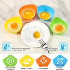 8Pcs Silicone Egg Poacher Nonstick Egg Poaching Cups Poached Egg Easy Silicone Egg Poacher Cups for Stovetop Air Fryer Cooking Accessories