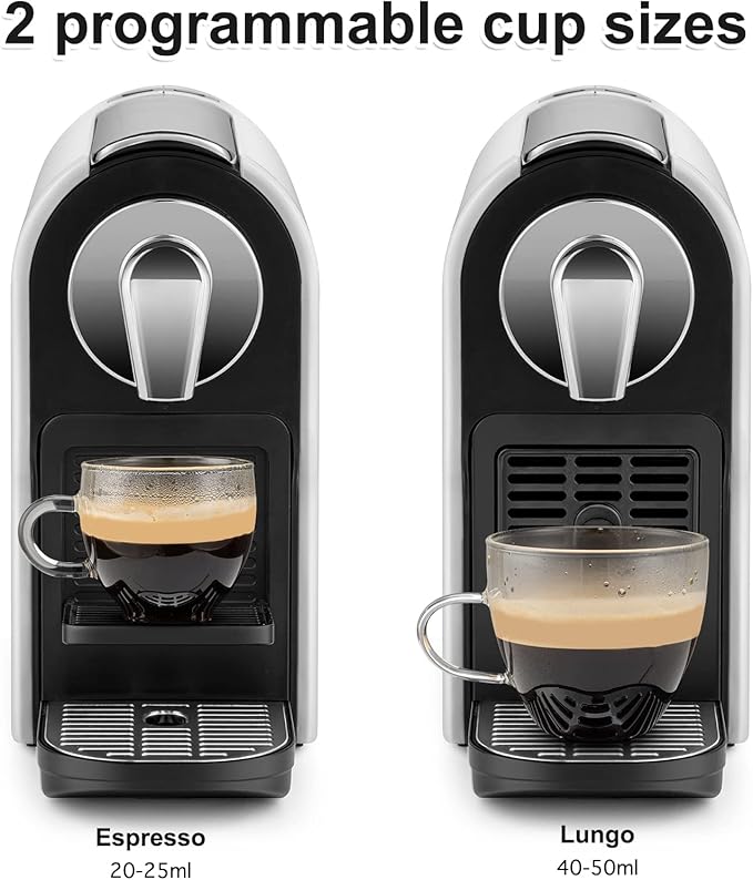 Espresso Pod Machine for Home, Capsule Coffee Maker for NS Original Pods, 20 Bar High Pressure Pump, 22oz Removable Water Tank, Adjustable Cup Tray, 1350W