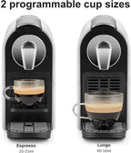 Espresso Pod Machine for Home, Capsule Coffee Maker for NS Original Pods, 20 Bar High Pressure Pump, 22oz Removable Water Tank, Adjustable Cup Tray, 1350W