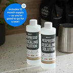 Essential Values Descaling Solution Compatible with Nespresso - Coffee Descaler - Coffee Maker Cleaner - Kettle, Espresso Machine Cleaning - 12 Month Supply 2-Pack