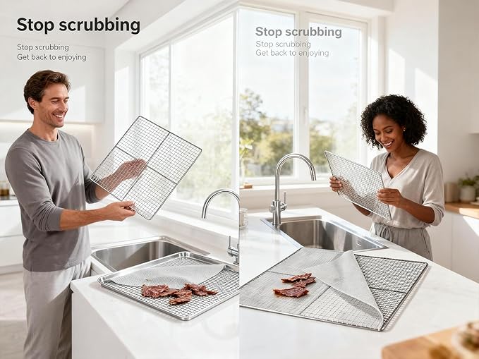 10 Pcs/Sets Silicone Dehydrator Sheets for Food Dehydrator & Freeze Dryer, 14x14 in