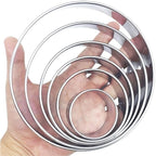 DOCZEN 6 PCS Round Cookie Cutter Set (2, 3, 3.5, 4, 5, 6 Inch) - Biscuit Cutters For Baking - Large Circle Cookie Cutters Variety Pack, Metal Stainless Steel, 6 Pack