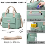 Weitars Insulated Lunch Bag for Men Women,Leak Proof Lunch Box for Work,Large Lunch Tote Bag With Removable Shoulder Strap with Side Pockets,Reusable Lunch Cooler Bag For Picnic Hiking