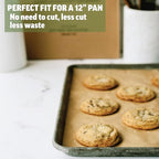 Zenlogy Parchment Paper Sheets 12x16 (100 sheets) for Baking - Unbleached Chlorine-free High Heat Non-Stick Pre-Cut Parchment Paper for Half Sheet Pans
