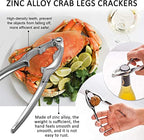 10PC Crab Lobster Crackers Tools, Butter Warmers for Seafood Tools Set Includes 2 Crab Crackers, 2 Lobster Shellers, 2 Crab Leg Forks, 1 Seafood Scissors, 2 Butter Warmers and 1 Storage Bag