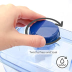 Instant Pickle Maker Vegetable Press Tsukemono Container Rectangle Made in Japan BPA Free (Blue 1.6L)